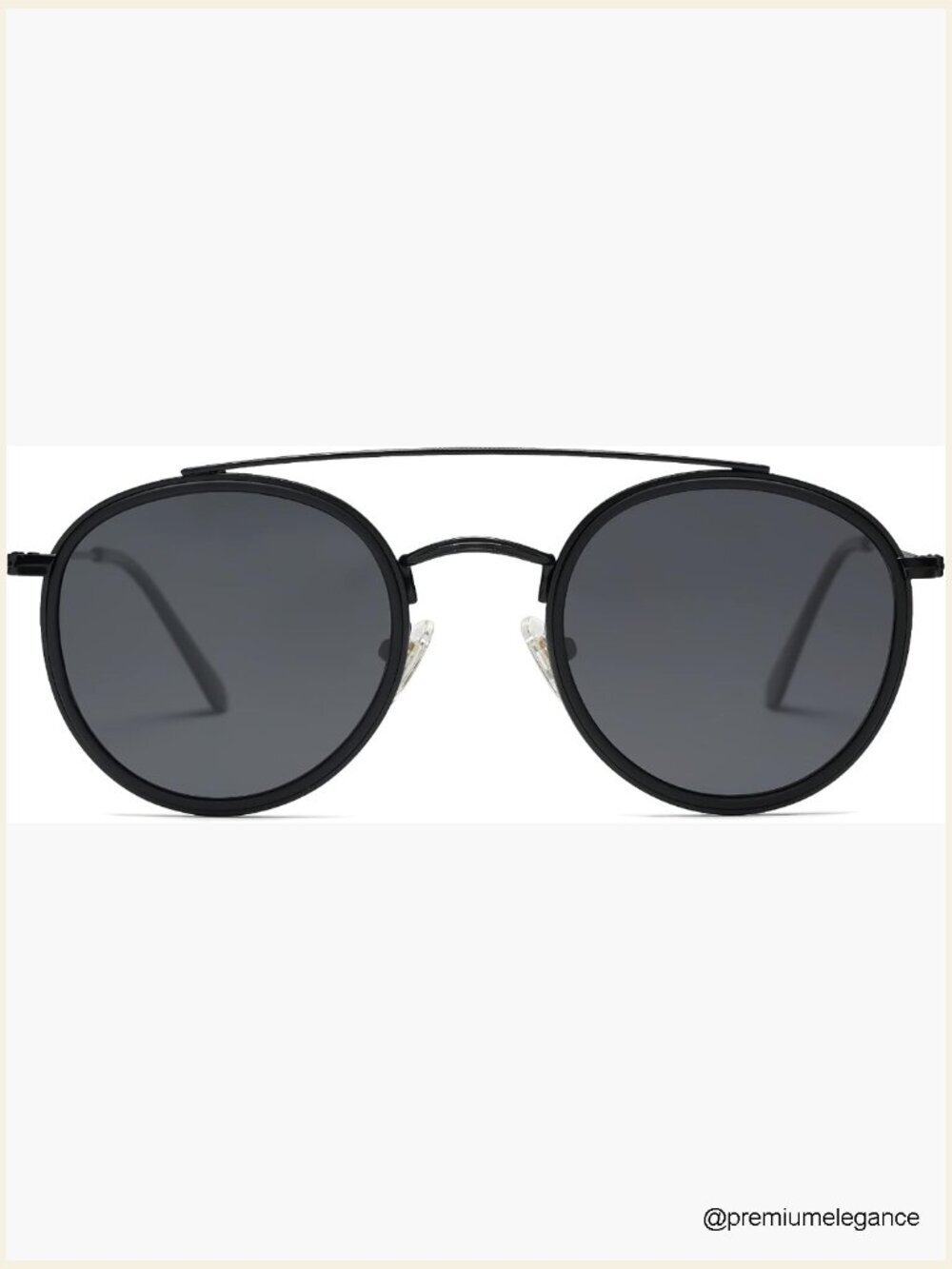 Retro Round Double Bridge Polarized Sunglasses Unisex